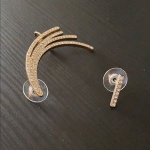 BaubleBar Gold Crescent Earrings